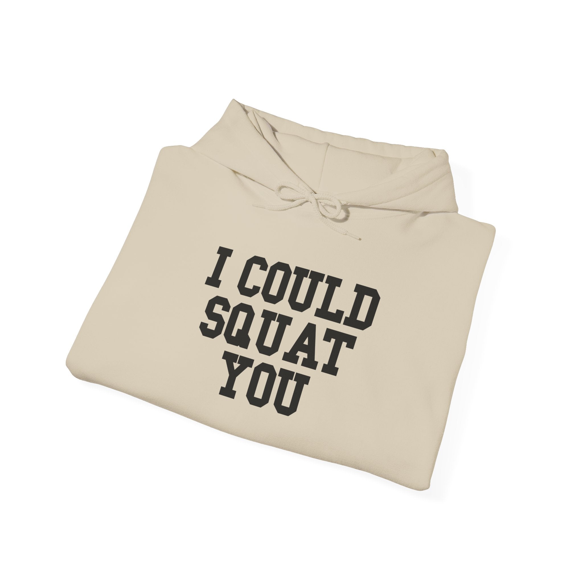 I Could Squat You – Black Logo Hoodie 🏋️‍♀️🔥