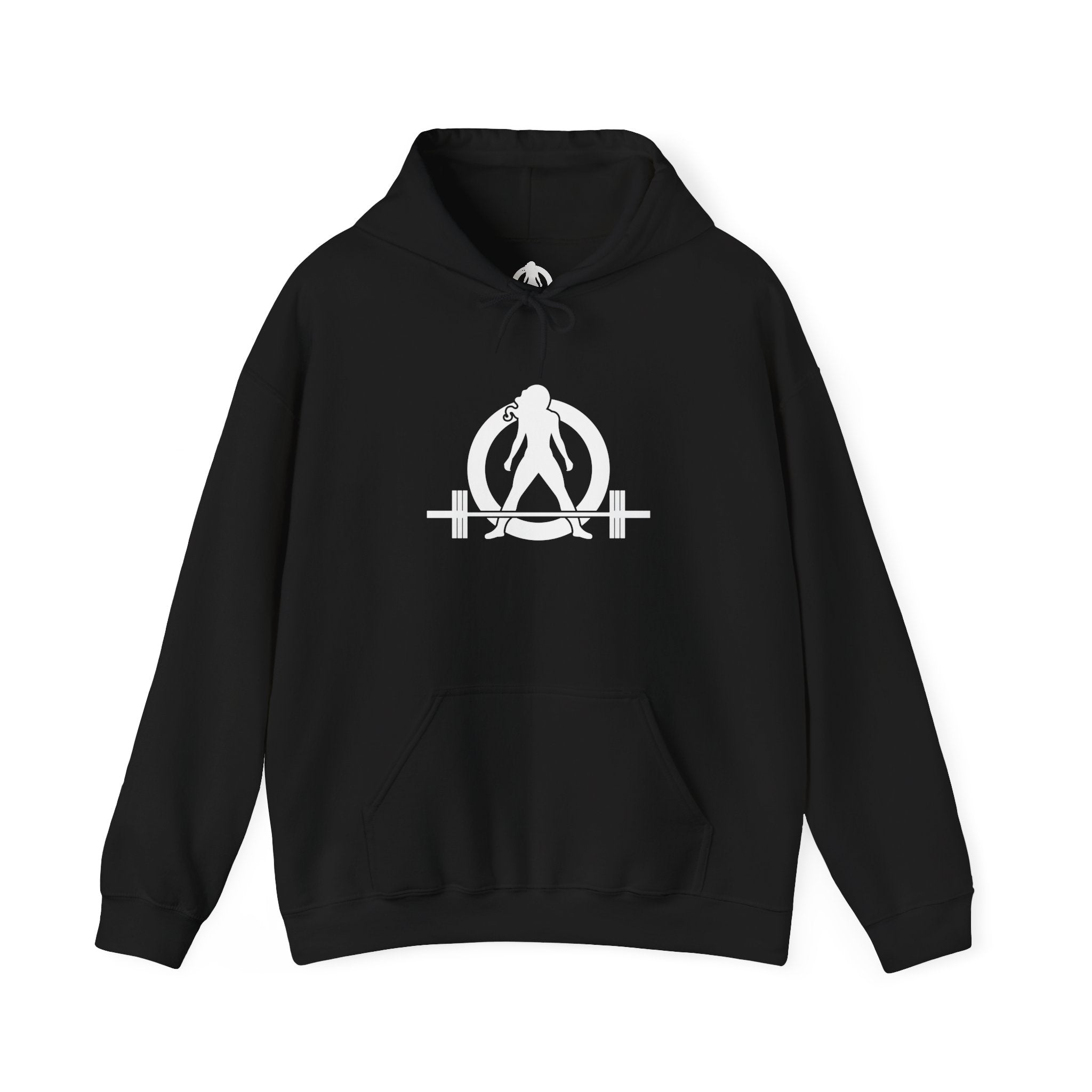 I Workout To Burn Off The Crazy  - Unisex Heavy Blend Hooded Sweatshirt - White Print on Front & Back