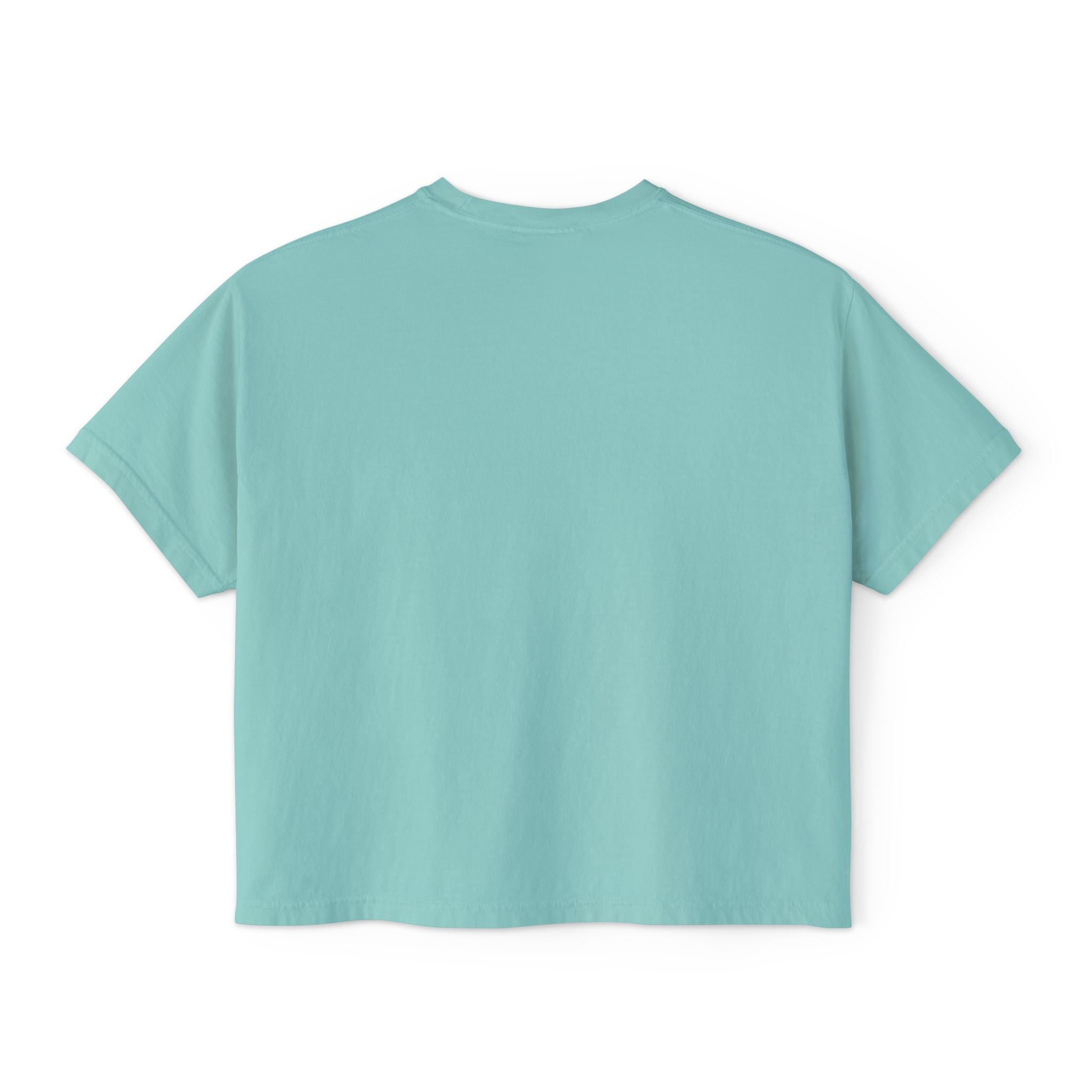 Coffee & Barbells - Women's Boxy Tee - Black Logo Front Plain Back
