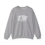 Lift Heavy Shit - Unisex Heavy Blend™ Crewneck Sweatshirt - White Logo on Front