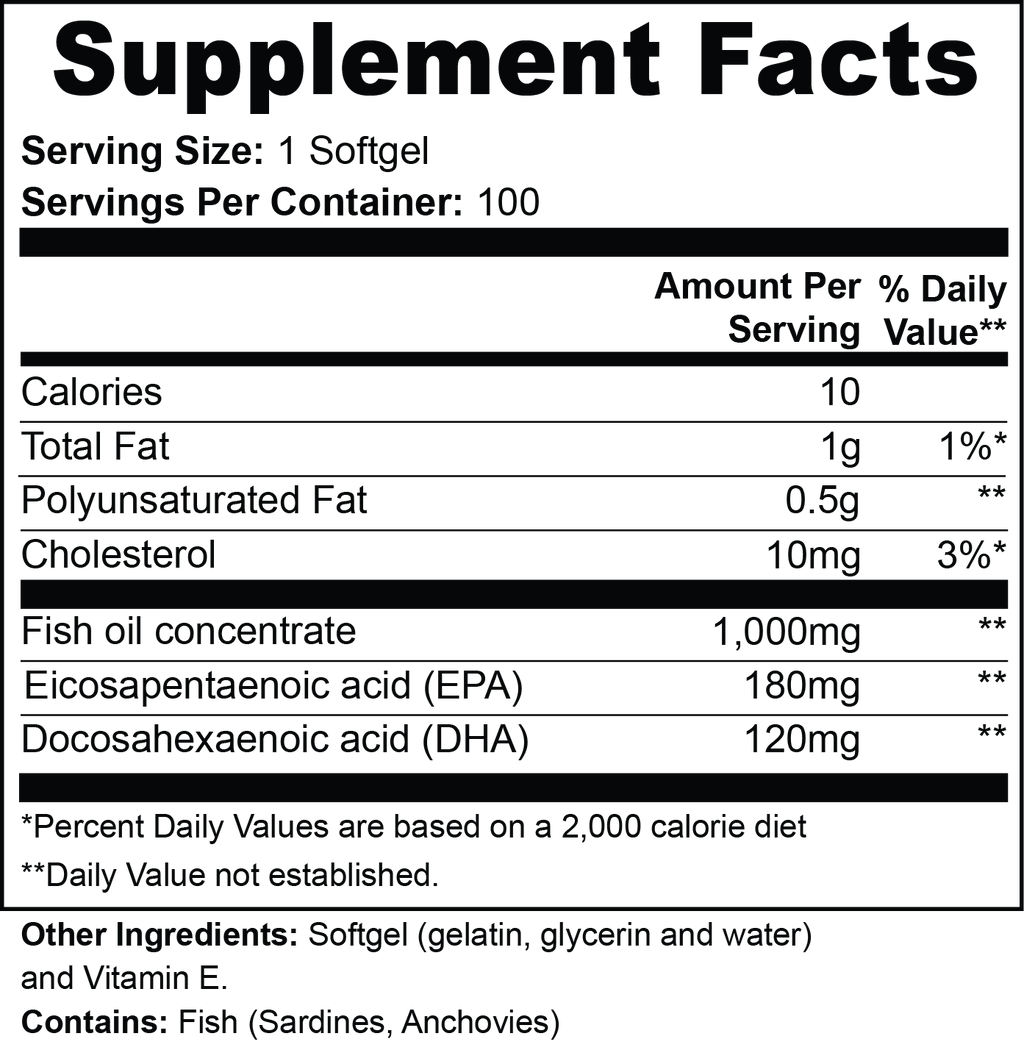 OMEGA-3 — 100 Softgels