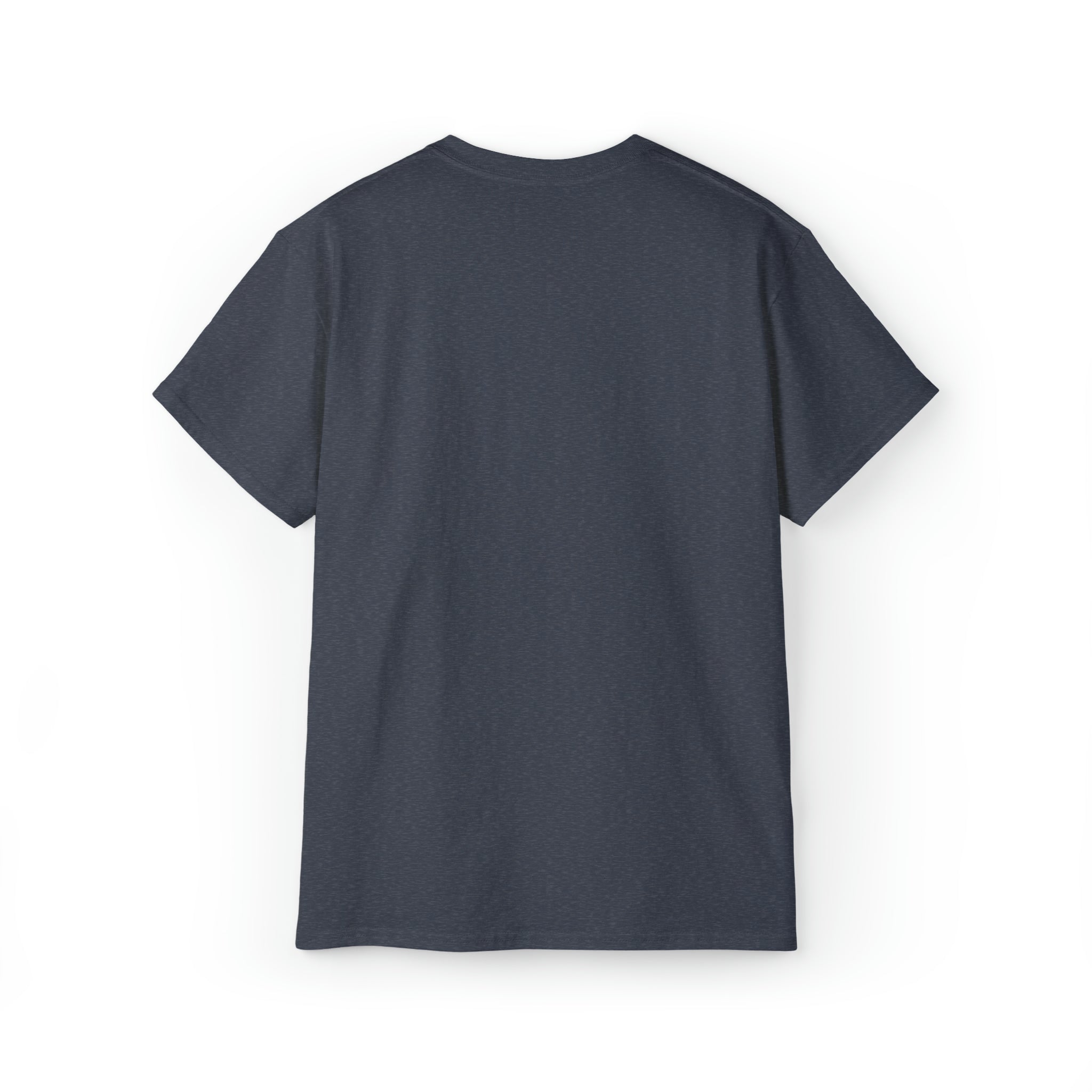 Unisex Ultra Cotton Tee - Distressed White Logo - Plain Back
