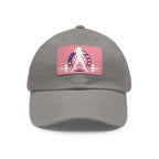 Dad Hat with Leather Patch (Rectangle) - USA Dark Logo