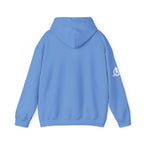 Goal Weight Strong AF - Unisex Heavy Blend Hooded Sweatshirt  - White Logo Front & Right Arm