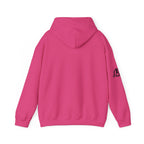 Lift Like.A Girl - Unisex Heavy Blend Hooded Sweatshirt - Black Logo on Front & Right Sleeve
