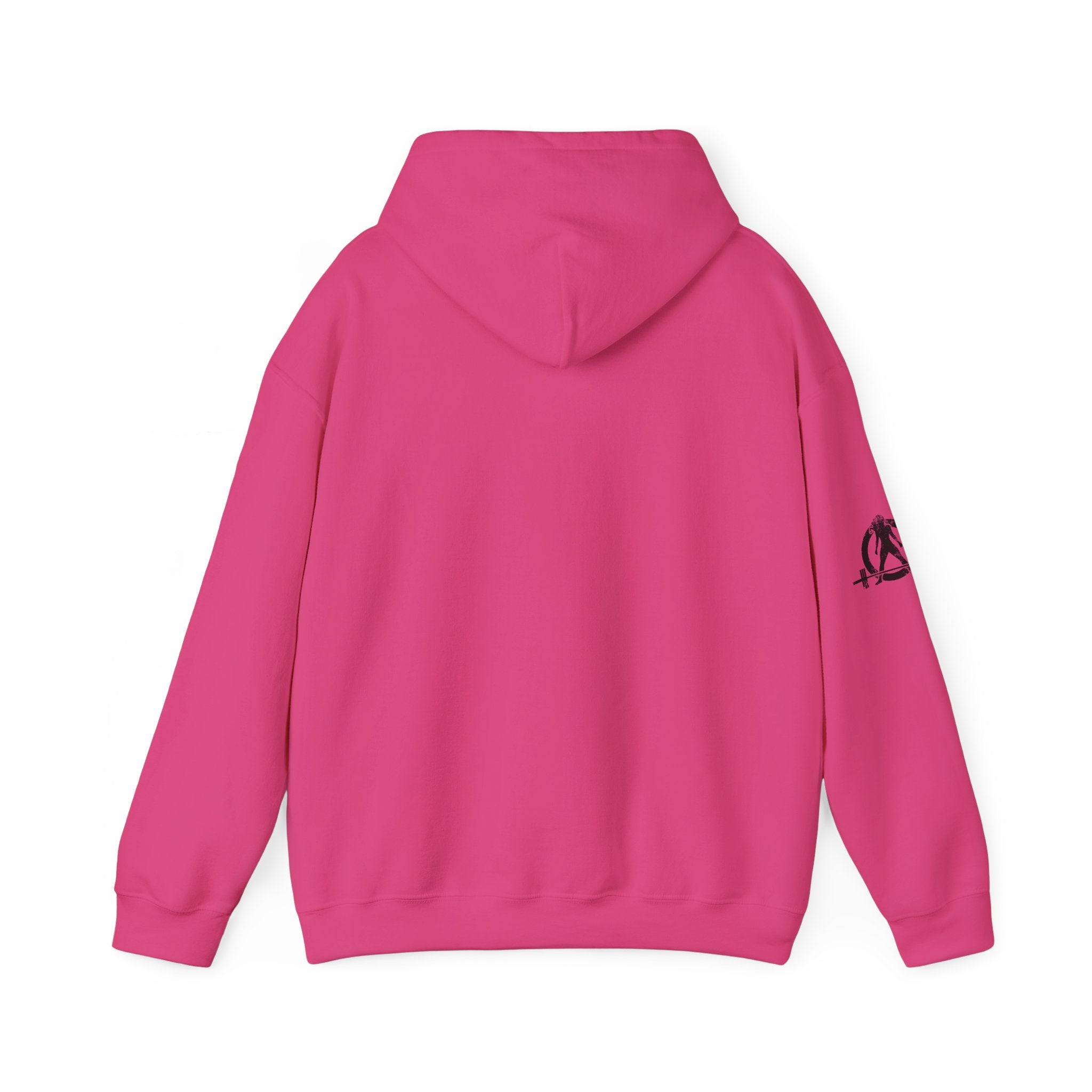 Lift Like.A Girl - Unisex Heavy Blend Hooded Sweatshirt - Black Logo on Front & Right Sleeve