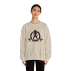 Iron Sharpens Iron - Unisex Heavy Blend™ Crewneck Sweatshirt - Front Black Logo - Front & Back Print