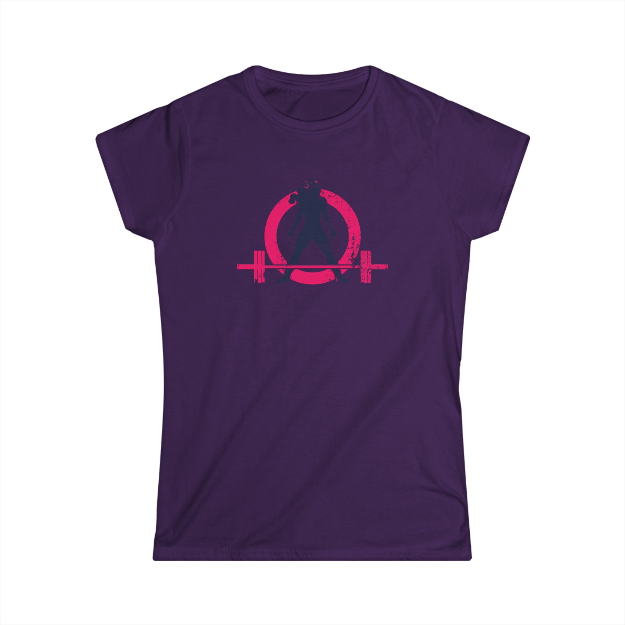 Strong Not Skinny - Women's Softstyle Tee - Distressed Color Logo Front & Back