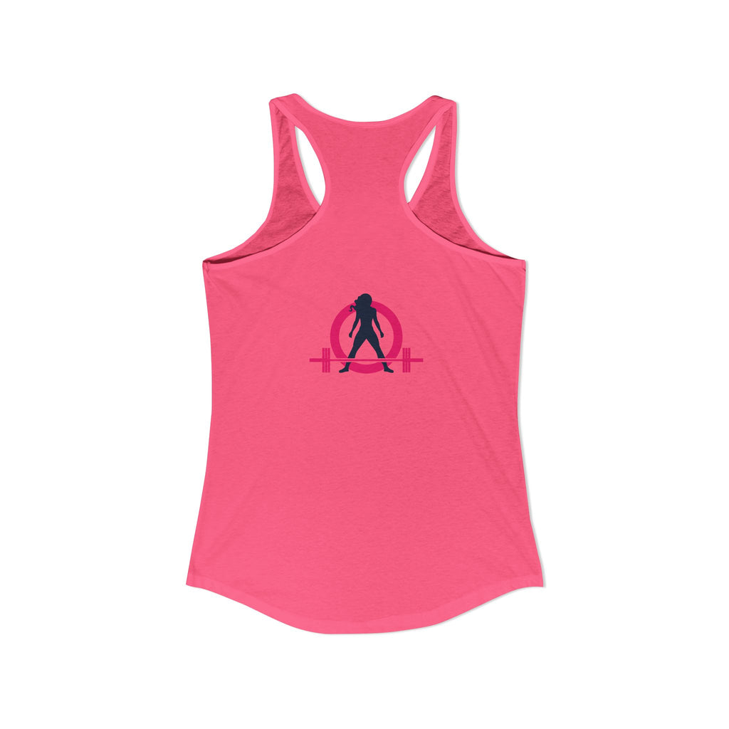 Strong Not Skinny - Color Distressed Logo - Women's Ideal Racerback Tank