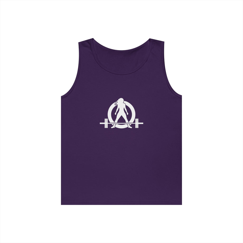 I DON’T WANT TO LOOK SKINNY I WANT TO LOOK LIKE I CAN KICK YOUR ASS – WWLW White Logo Unisex Heavy Cotton Tank Top