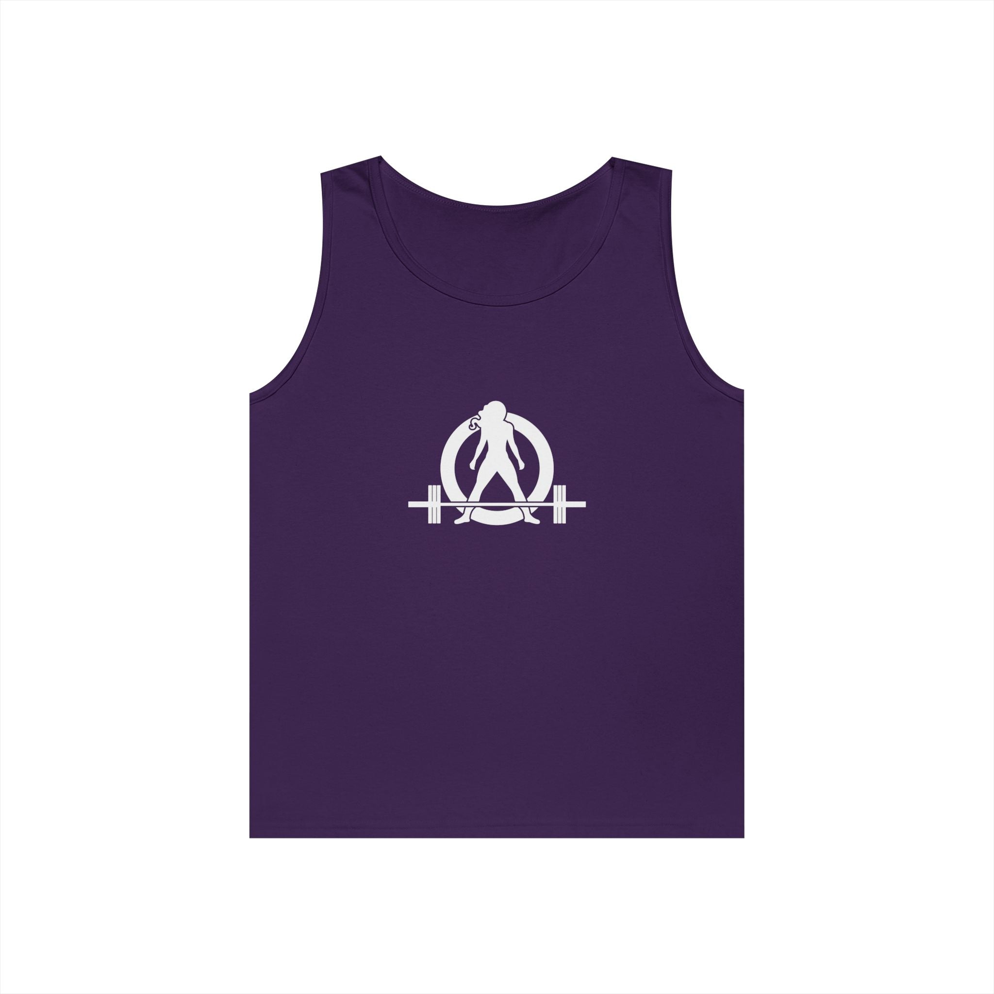 I DON’T WANT TO LOOK SKINNY I WANT TO LOOK LIKE I CAN KICK YOUR ASS – WWLW White Logo Unisex Heavy Cotton Tank Top