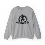 Distressed Logo - Unisex Heavy Blend™ Crewneck Sweatshirt - Black Logo