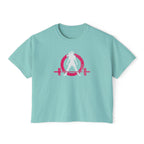 Women's Boxy Tee - Color Distressed Inverted Logo Front
