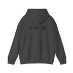 45 + 45 = 135 - Unisex Heavy Blend Hooded Sweatshirt  - Black Logo