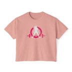 Women's Boxy Tee - Color Distressed Inverted Logo Front
