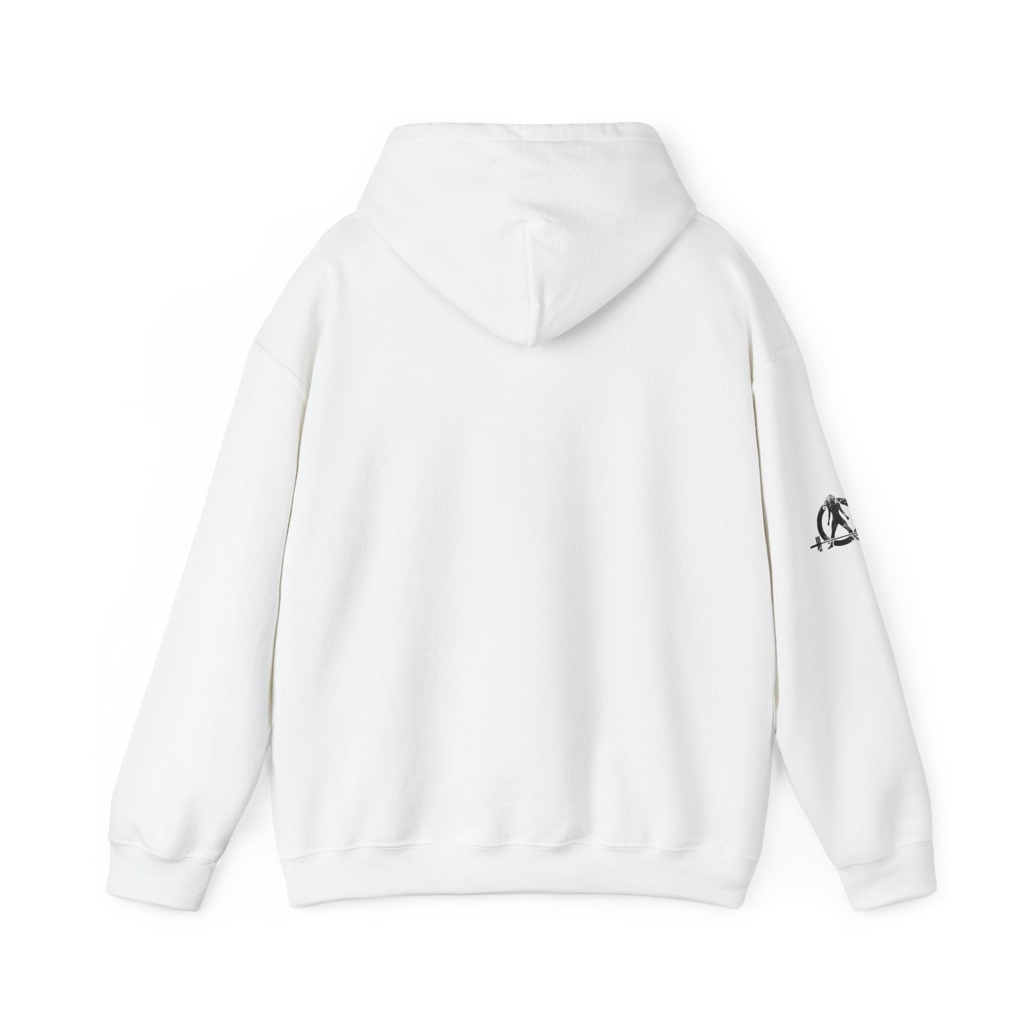 45 + 45 = 135 - Unisex Heavy Blend Hooded Sweatshirt  - Front Black & Shoulder Logo