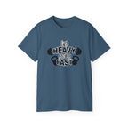 Lift Heavy Swing Fast - Unisex Ultra Cotton Tee - Black Logo Plain Back