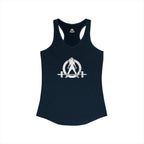 I Could Deadlift You - Women's Ideal Racerback Tank - White Logo - Front & Back Print