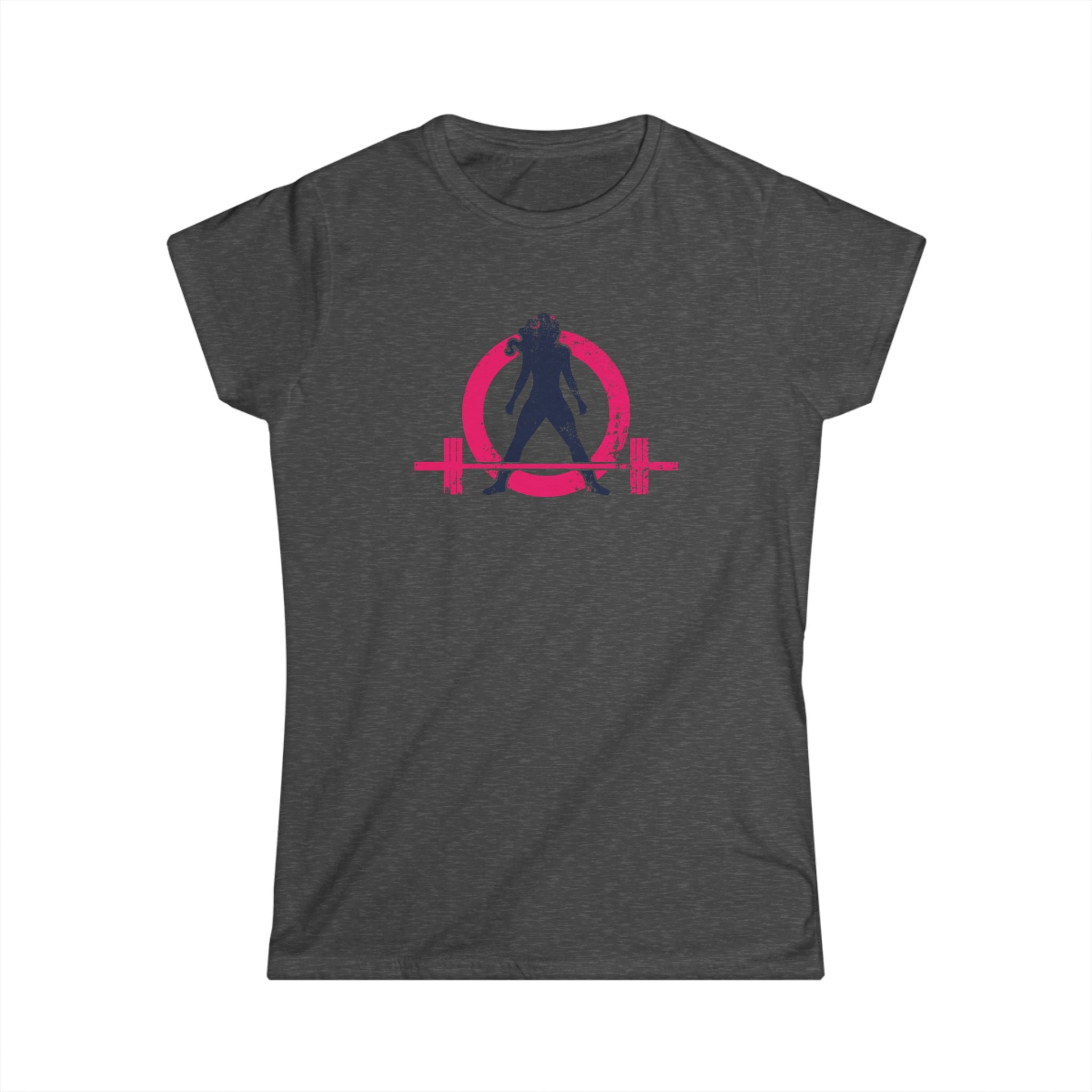 Strong Not Skinny - Women's Softstyle Tee - Distressed Color Logo Front & Back