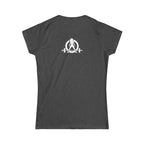Lift Like A Girl - Women's Softstyle Tee - White Logo Main Front & Back