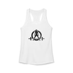 I Workout To Burn Off The Crazy - Women's Ideal Racerback Tank - Black Font - Print on Front & Back