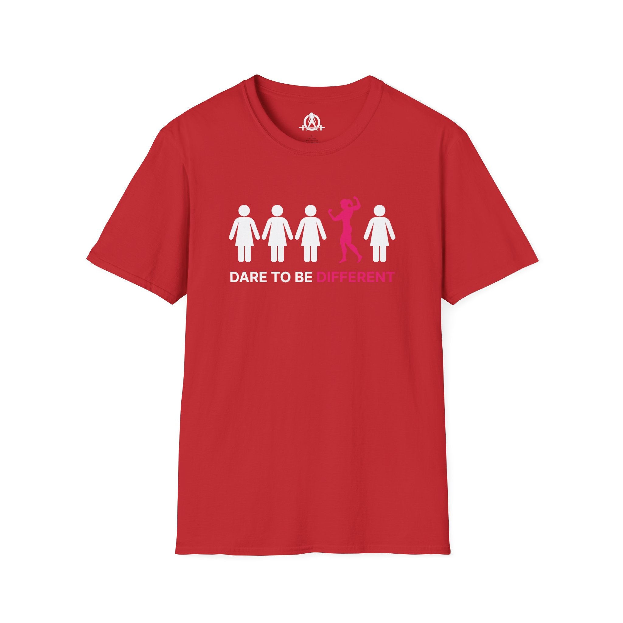 Dare To Be Different - Flex - Unisex Softstyle T-Shirt - Logo Front - Plain Back