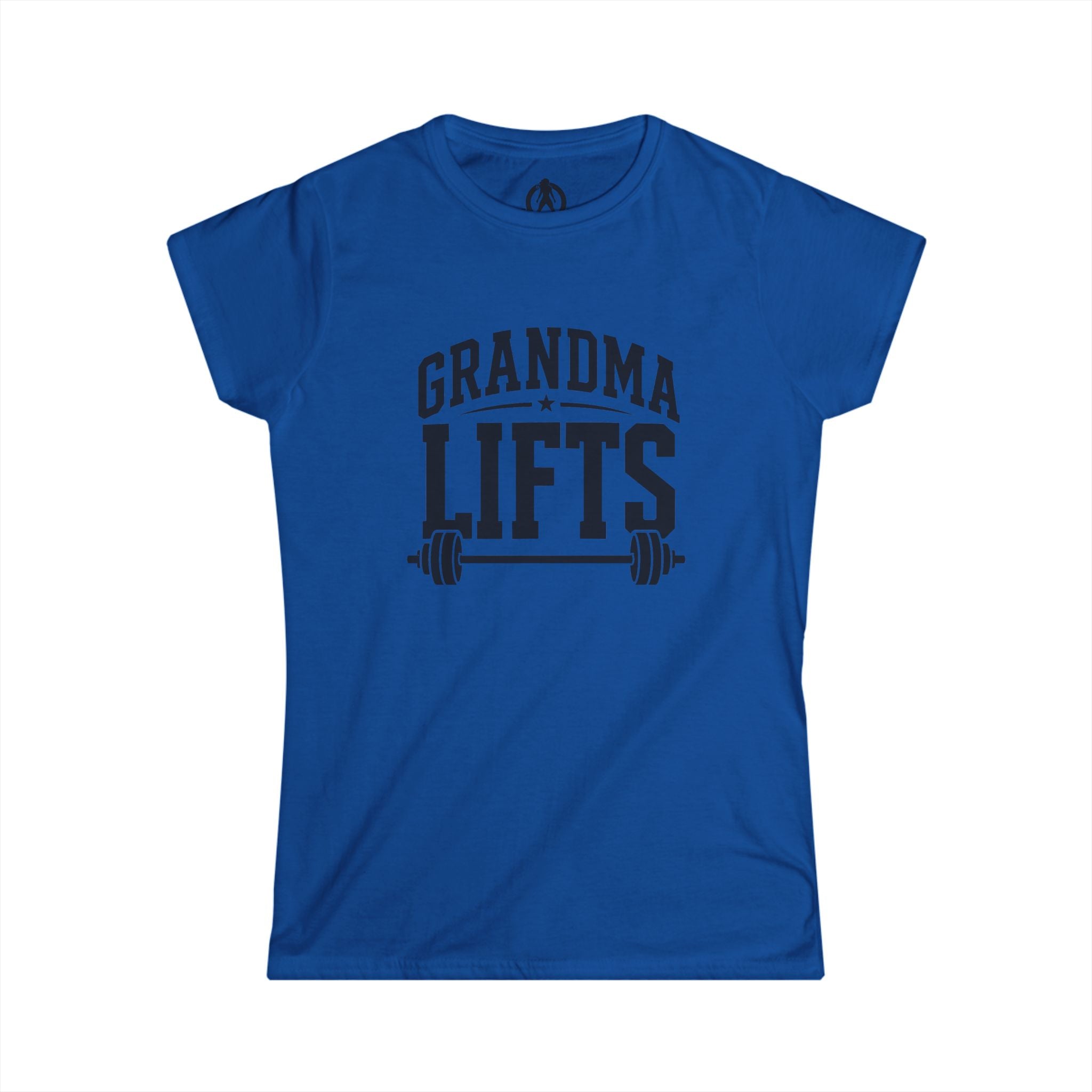 Grandma Lifts t - Women's Softstyle Tee - White Logo Plain Back