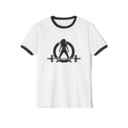 I Could Hip Thrust You - Unisex Cotton Ringer T-Shirt - Black Logo Front & Back