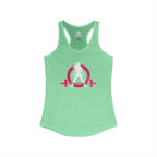 Women's Ideal Racerback Tank - Distressed  Color Distressed Logo Front & Plain Back