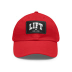 Lift Like A Girl Leather Patch Hat - White Font