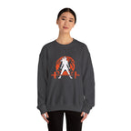 Halloween Graveyard - Unisex Heavy Blend™ Crewneck Sweatshirt - White Logo on Front