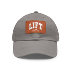 Lift Like A Girl Leather Patch Hat - White Font
