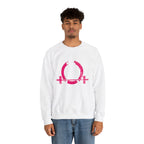 Distressed Logo - Unisex Heavy Blend™ Crewneck Sweatshirt - Inverted Color Logo