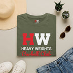 Heavy Weights Barbell Club  - Unisex Softstyle T-Shirt - Black Logo - Plain Back