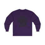 Lift Heavy Run Fast - Ultra Cotton Long Sleeve Tee - Black Logo Front