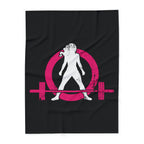 Arctic Fleece Blanket - Black Distressed Logo