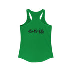 45 + 45 = 135 - Women's Ideal Racerback Tank - Black Print Front & Back
