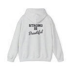 Strong Is Beautiful - Distressed Black Logo - Unisex Heavy Blend Hooded Sweatshirt