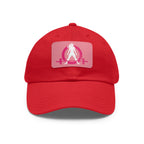 Distressed - Dad Hat with Leather Patch (Rectangle) - Color Font