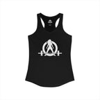 Grandma Lifts - Women's Ideal Racerback Tank - White Logo Front & Back