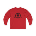 Lift Heavy Run Fast - Ultra Cotton Long Sleeve Tee - Black Logo Front & Back
