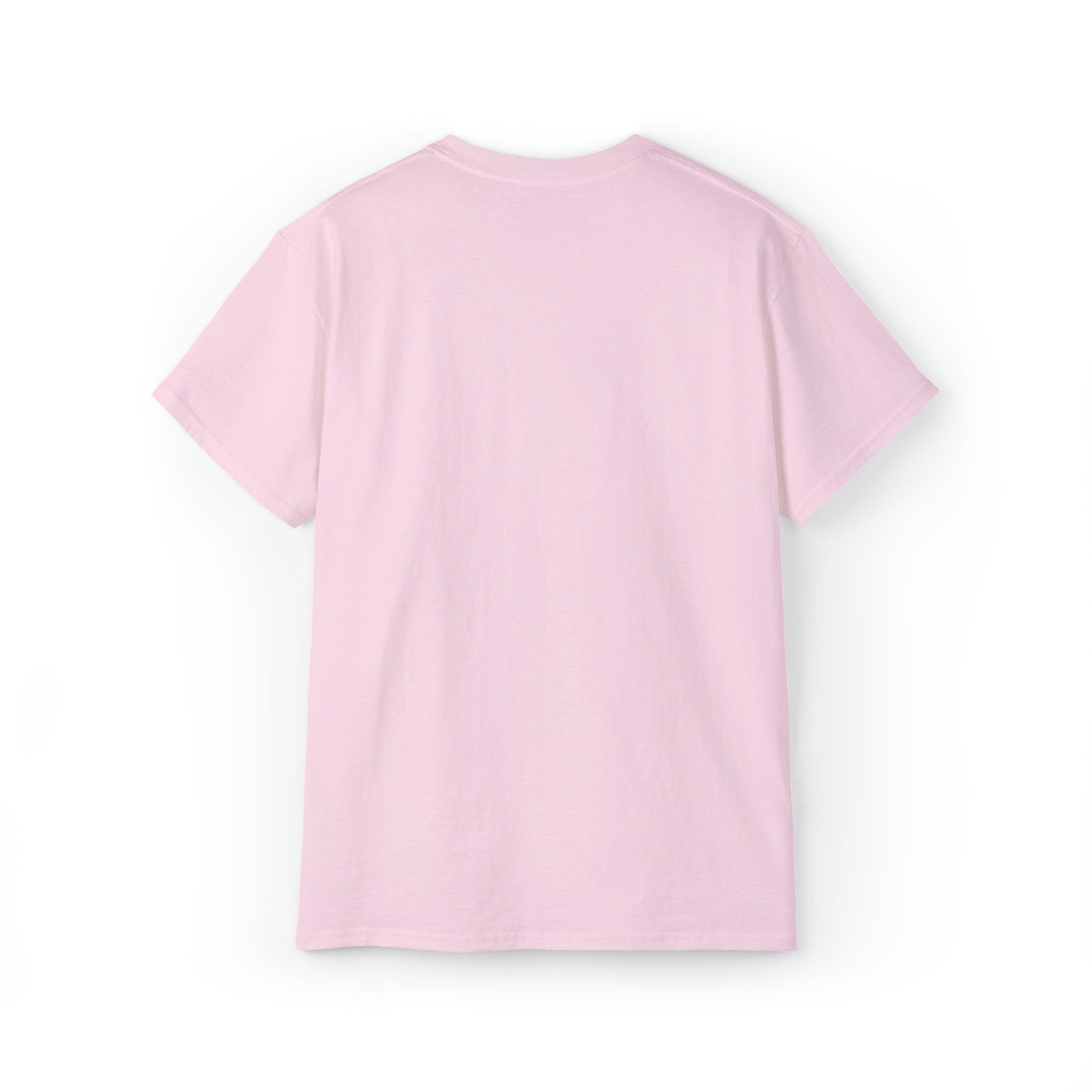 Unisex Ultra Cotton Tee - Distressed White Logo - Plain Back