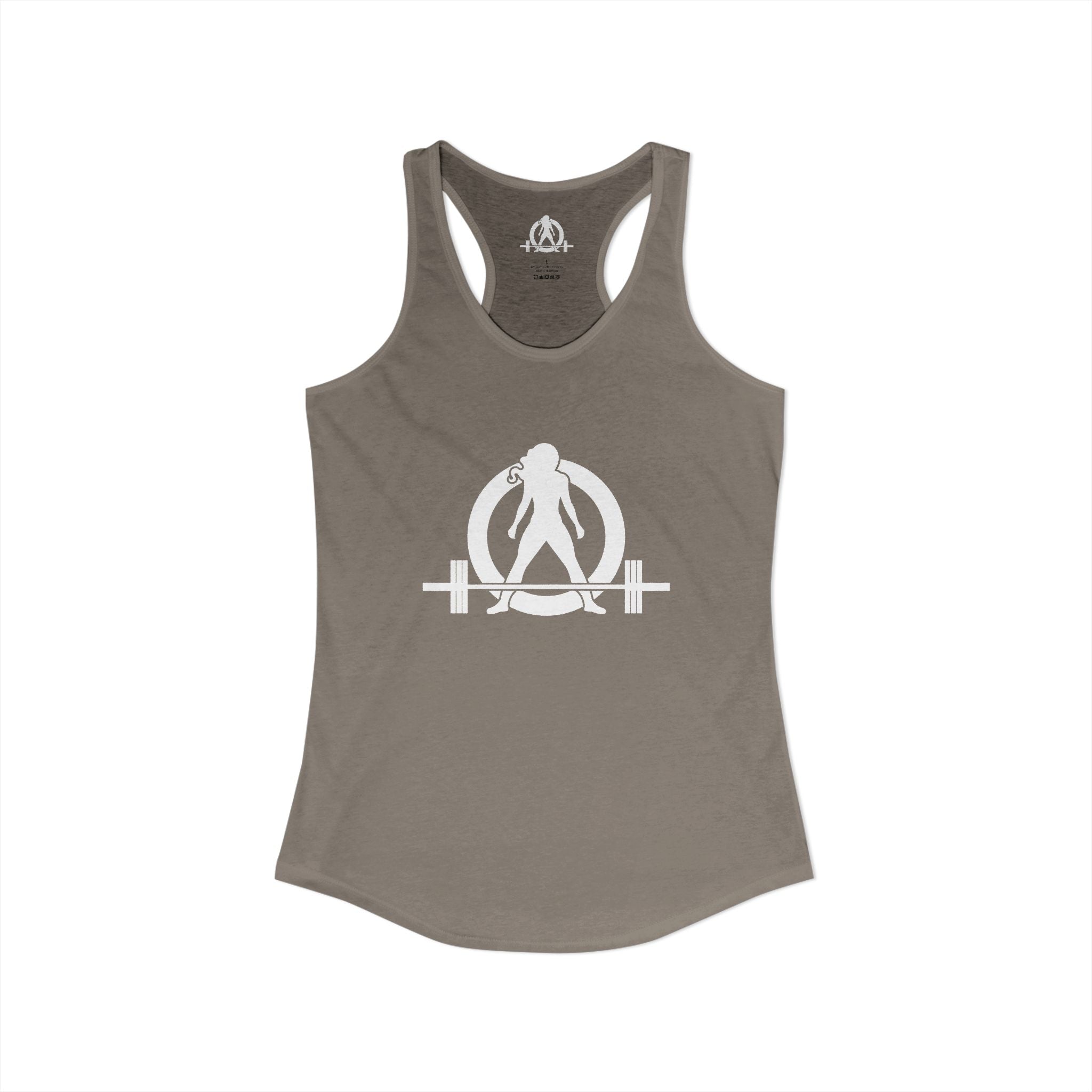 Cardio? Lift Weights Faster – Ideal Racerback Tank (Front & Back Print)