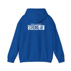 Goal Weight Strong AF - Unisex Heavy Blend Hooded Sweatshirt  - White Logo Front & Back