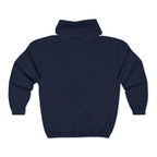 Distressed Logo – Unisex Heavy Blend™ Full Zip Hooded Sweatshirt – Color Inverted Logo