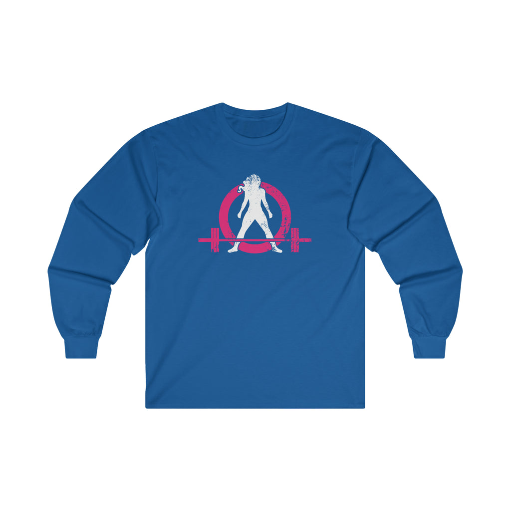 Distressed - Ultra Cotton Long Sleeve Tee - Color Logo