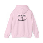 Strong Is Beautiful - Distressed Black Logo - Unisex Heavy Blend Hooded Sweatshirt