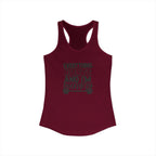 Everything Hurts & I'm Hungry - Women's Ideal Racerback Tank - Black Print Front & Back