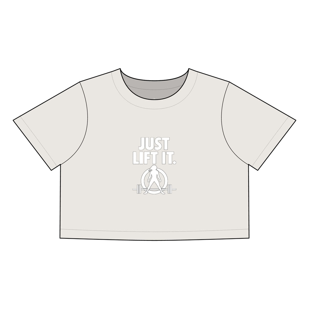Just Lift It - Women's Faded Crop Tee