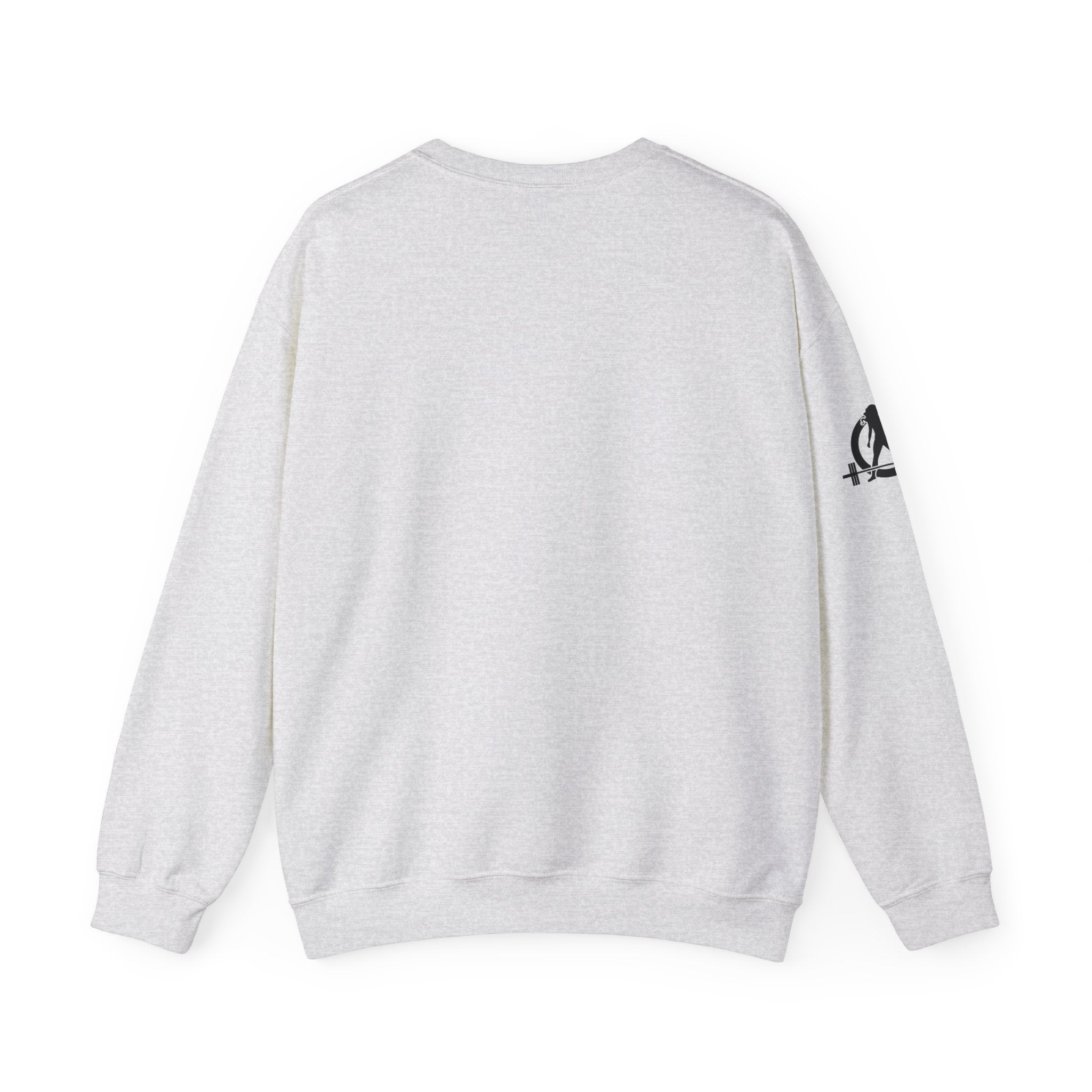 Iron Sharpens Iron - Unisex Heavy Blend™ Crewneck Sweatshirt - Front Black Logo - Plain Back